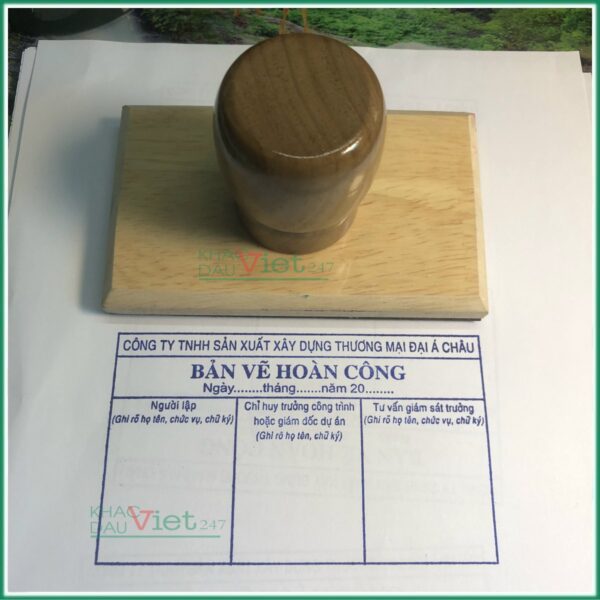 dấu hoàn công chấm mực
