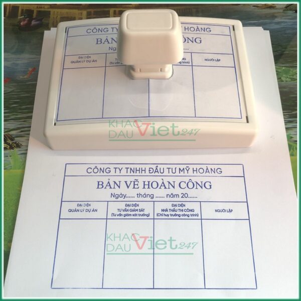 Dấu hoàn công liền mực