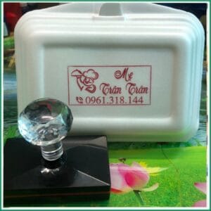 Con dấu đóng hộp xốp, hộp cơm, bán hàng ăn