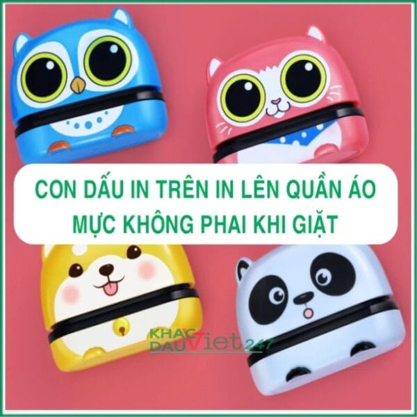 Con dấu in tên lên quần áo
